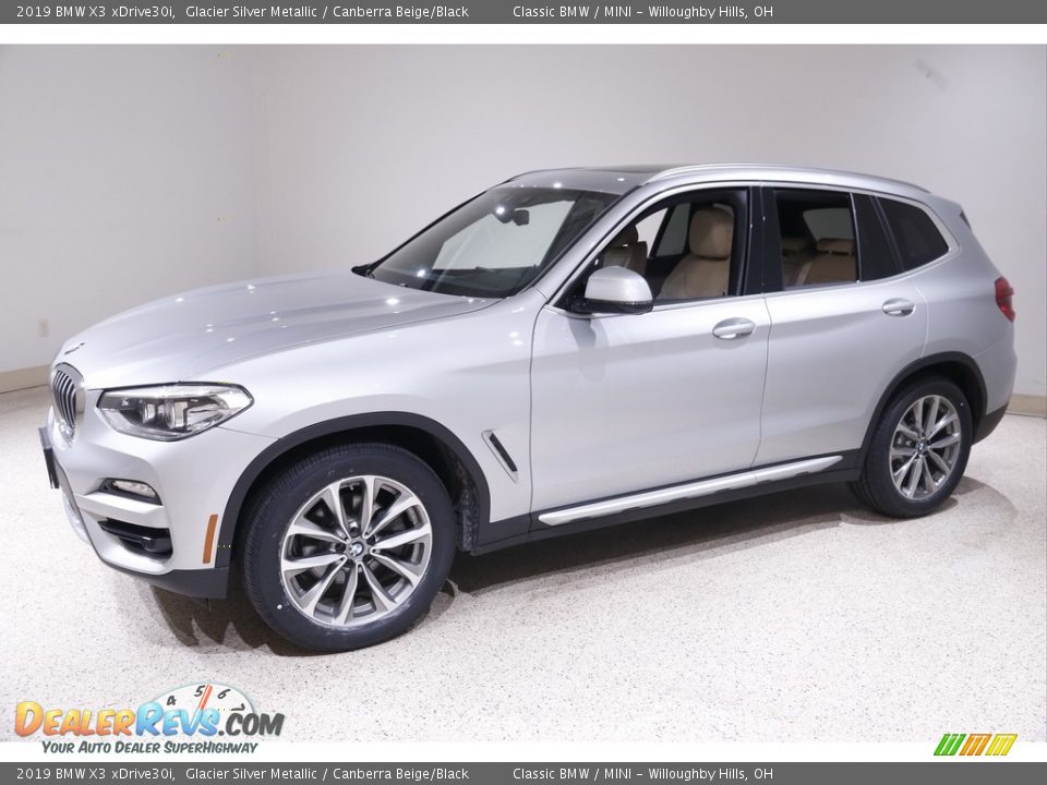 2019 BMW X3 xDrive30i Glacier Silver Metallic / Canberra Beige/Black Photo #3