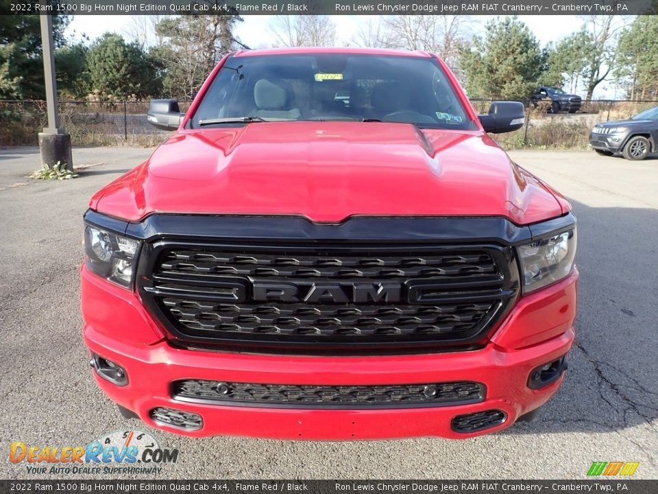 2022 Ram 1500 Big Horn Night Edition Quad Cab 4x4 Flame Red / Black Photo #2