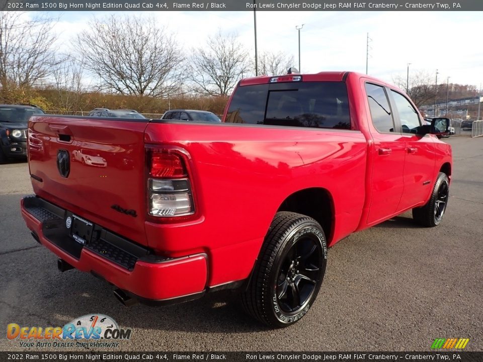 2022 Ram 1500 Big Horn Night Edition Quad Cab 4x4 Flame Red / Black Photo #5