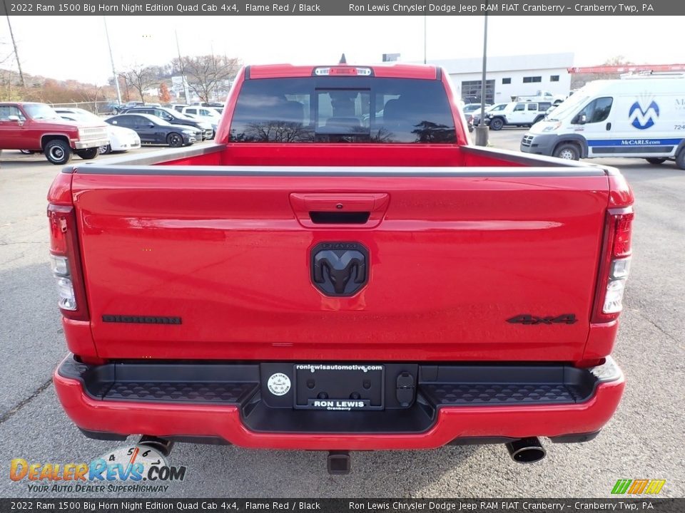 2022 Ram 1500 Big Horn Night Edition Quad Cab 4x4 Flame Red / Black Photo #6