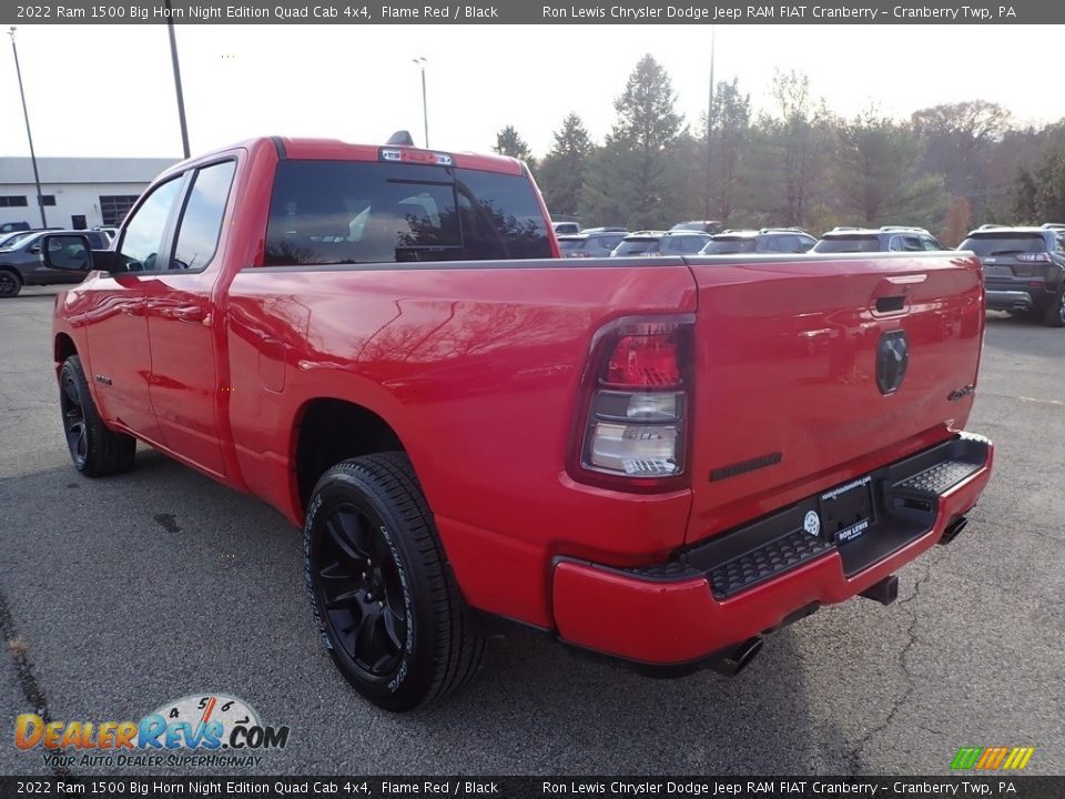 2022 Ram 1500 Big Horn Night Edition Quad Cab 4x4 Flame Red / Black Photo #7