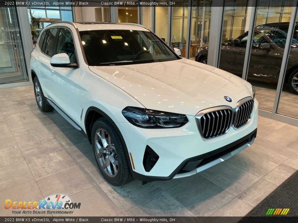 2022 BMW X3 xDrive30i Alpine White / Black Photo #1