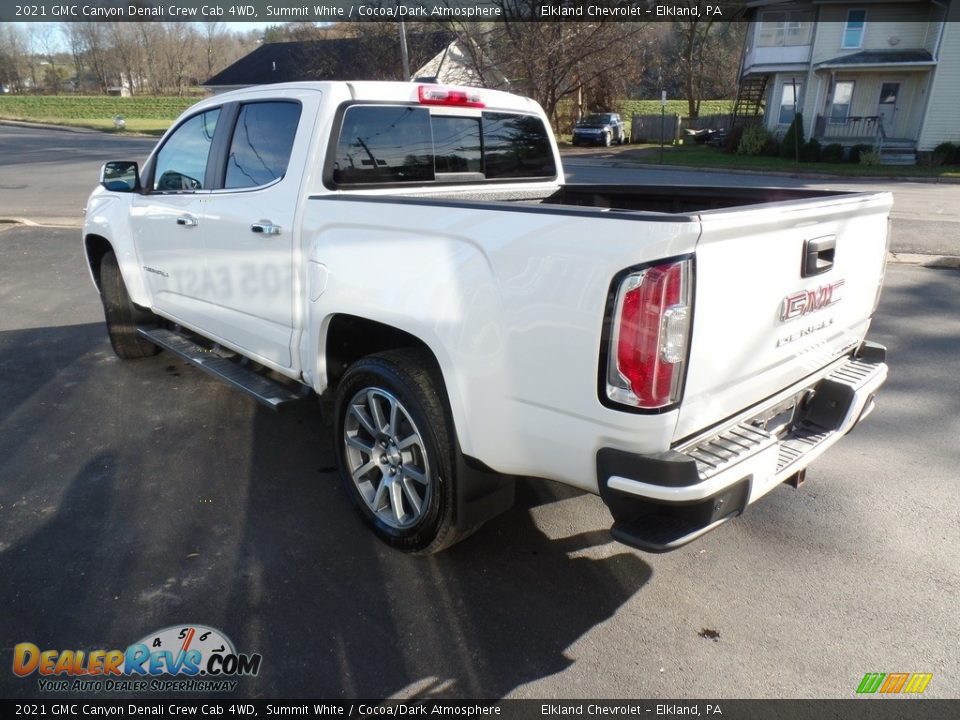 2021 GMC Canyon Denali Crew Cab 4WD Summit White / Cocoa/Dark Atmosphere Photo #8