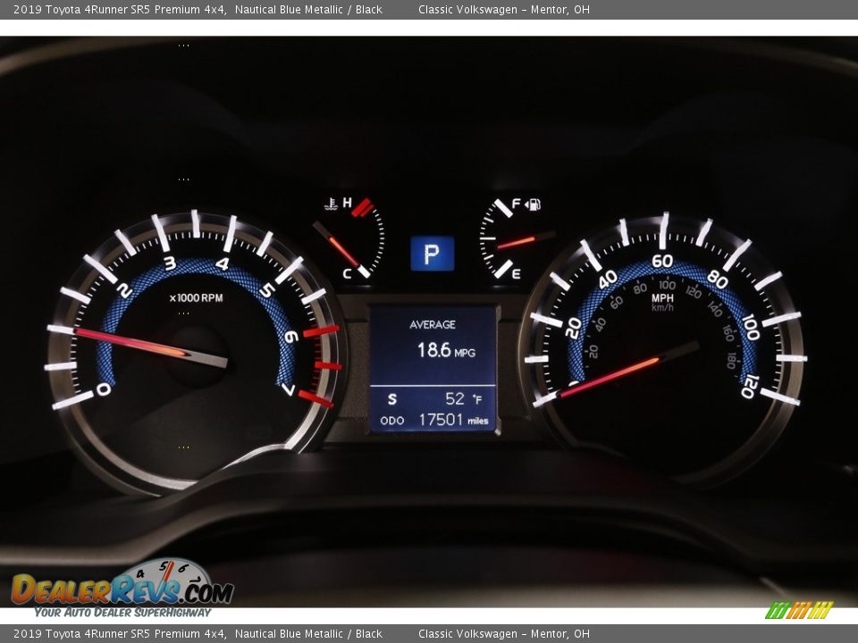 2019 Toyota 4Runner SR5 Premium 4x4 Nautical Blue Metallic / Black Photo #8