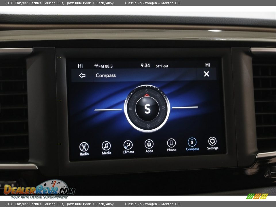 2018 Chrysler Pacifica Touring Plus Jazz Blue Pearl / Black/Alloy Photo #13