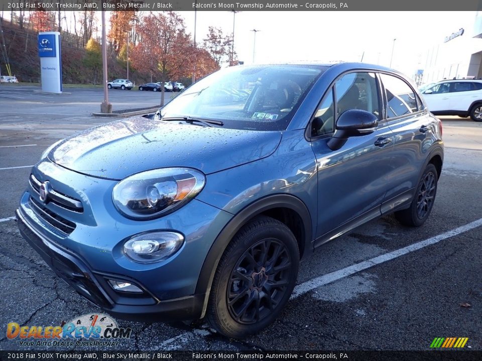 2018 Fiat 500X Trekking AWD Blue Sky Metallic / Black Photo #1