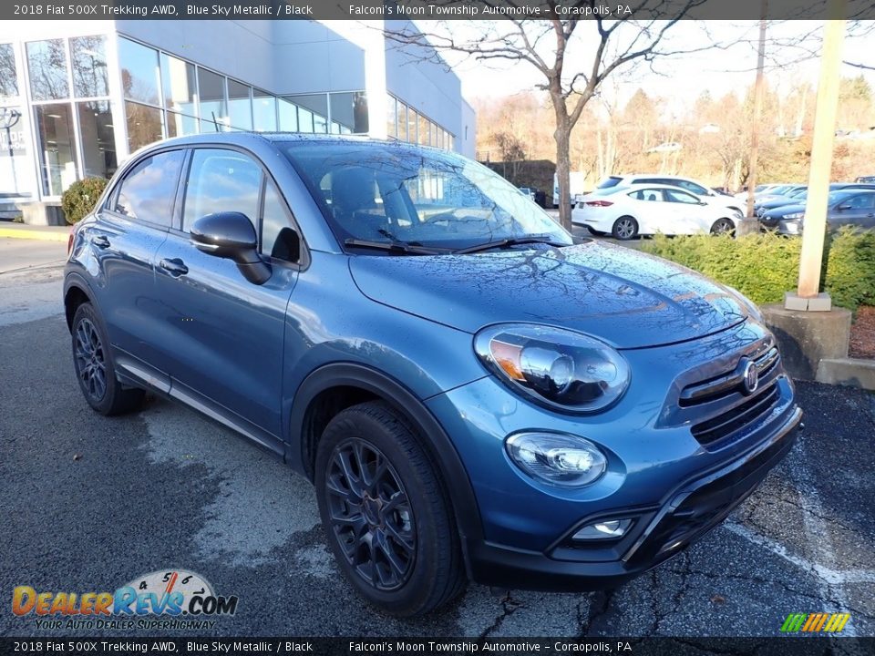 2018 Fiat 500X Trekking AWD Blue Sky Metallic / Black Photo #4