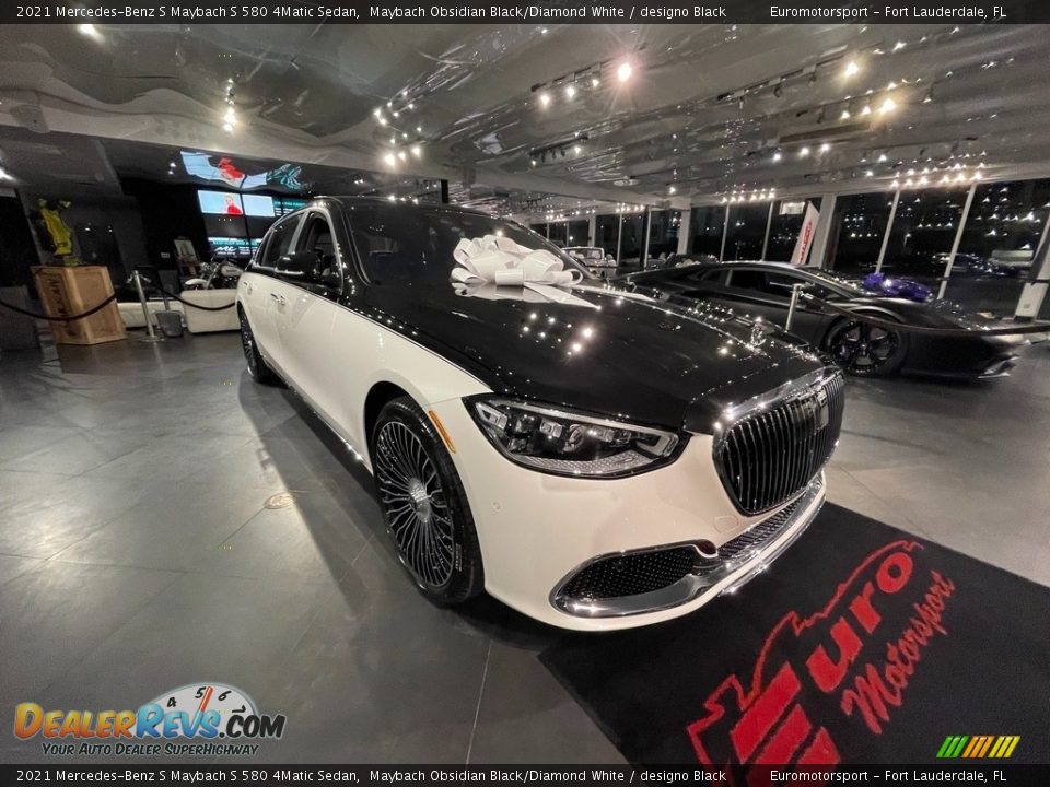 2021 Mercedes-Benz S Maybach S 580 4Matic Sedan Maybach Obsidian Black/Diamond White / designo Black Photo #2