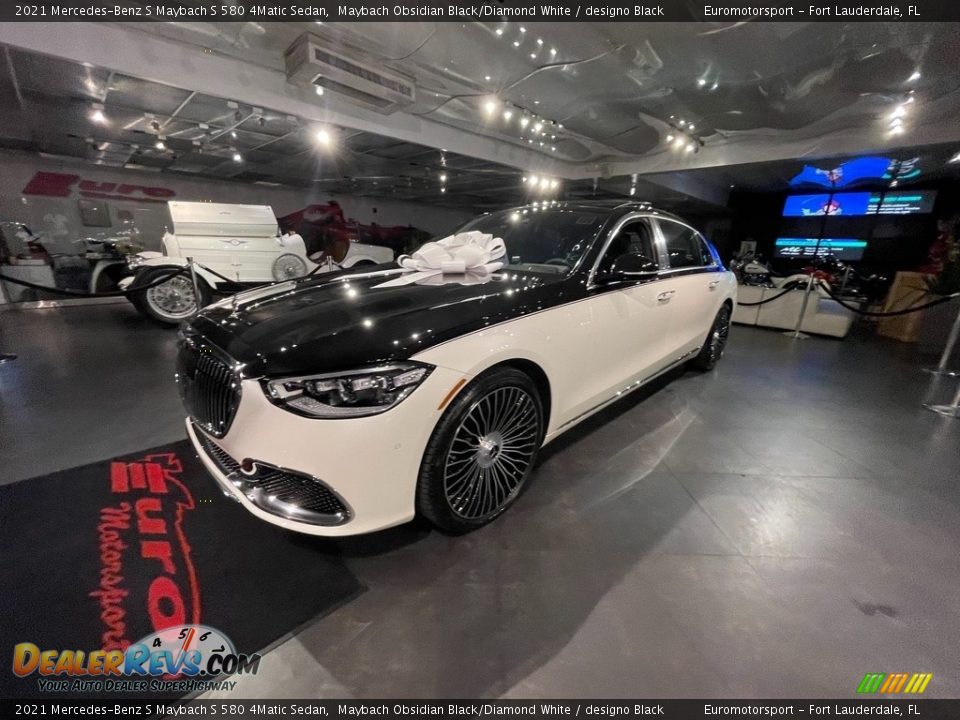 2021 Mercedes-Benz S Maybach S 580 4Matic Sedan Maybach Obsidian Black/Diamond White / designo Black Photo #3