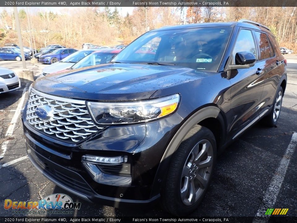 2020 Ford Explorer Platinum 4WD Agate Black Metallic / Ebony Photo #1