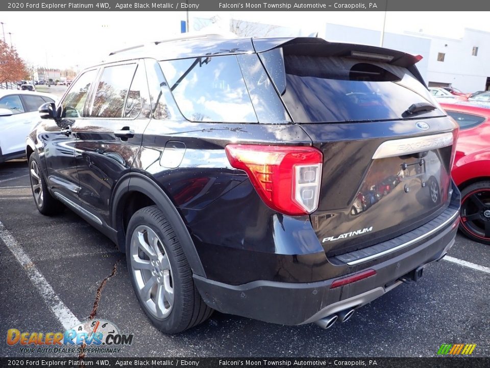 2020 Ford Explorer Platinum 4WD Agate Black Metallic / Ebony Photo #2