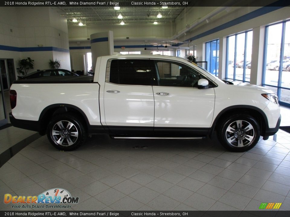 2018 Honda Ridgeline RTL-E AWD White Diamond Pearl / Beige Photo #4