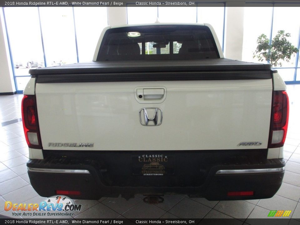 2018 Honda Ridgeline RTL-E AWD White Diamond Pearl / Beige Photo #8