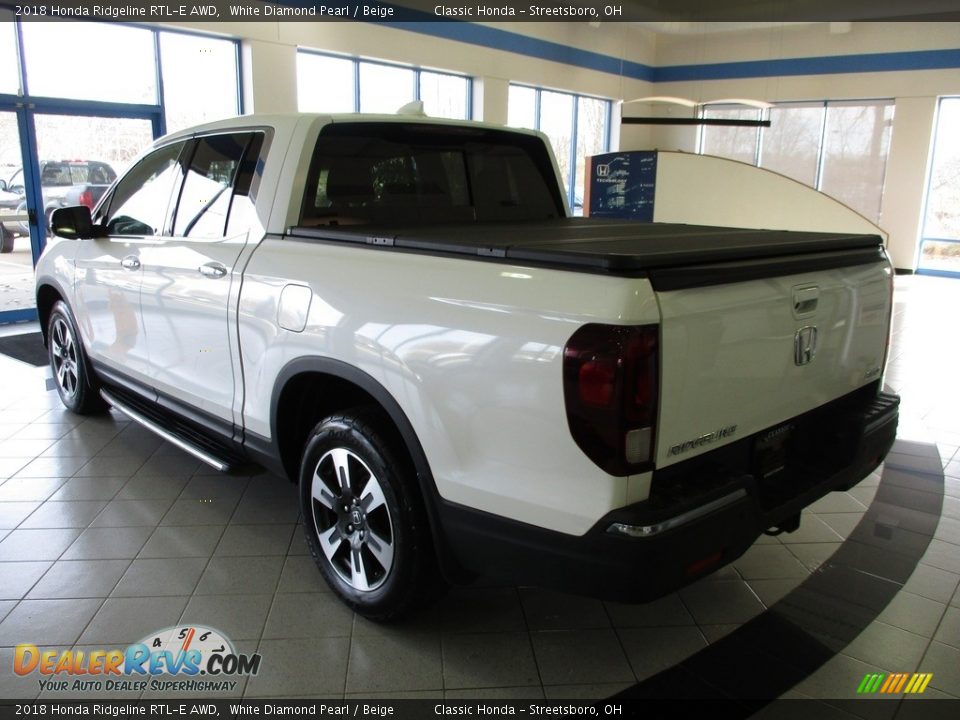 2018 Honda Ridgeline RTL-E AWD White Diamond Pearl / Beige Photo #9