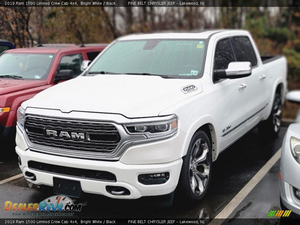 2019 Ram 1500 Limited Crew Cab 4x4 Bright White / Black Photo #1