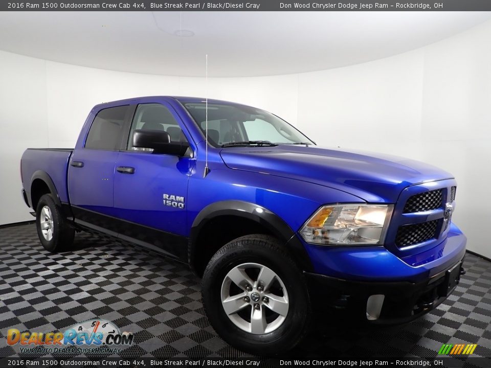 Blue Streak Pearl 2016 Ram 1500 Outdoorsman Crew Cab 4x4 Photo #3