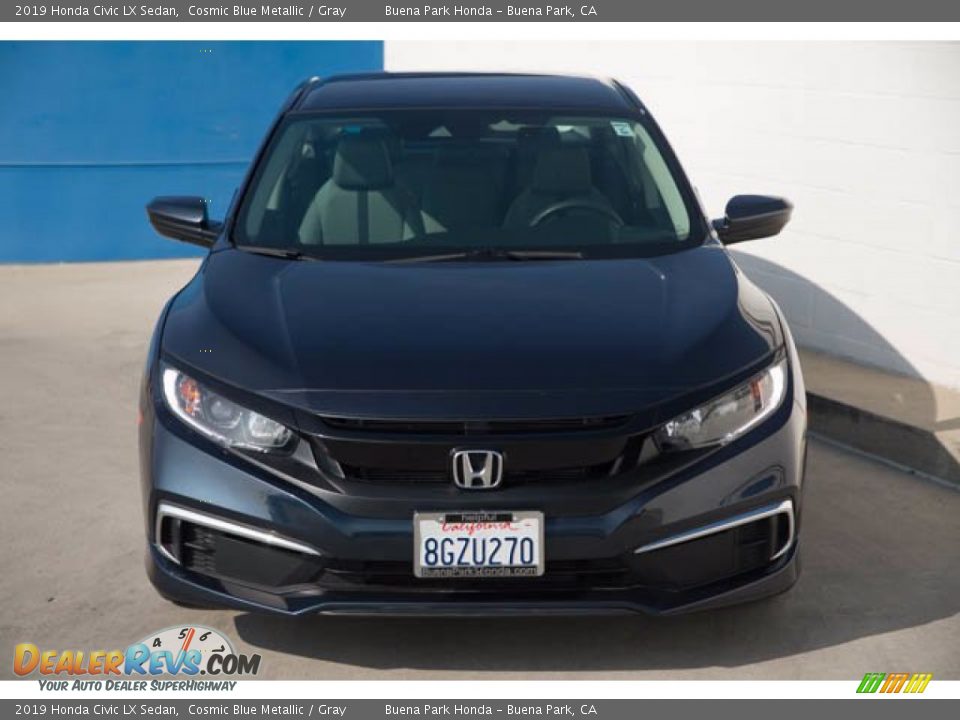 2019 Honda Civic LX Sedan Cosmic Blue Metallic / Gray Photo #7