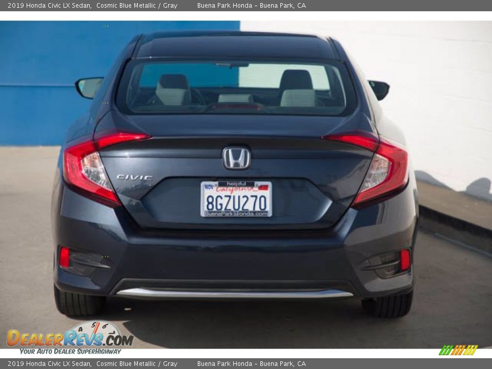 2019 Honda Civic LX Sedan Cosmic Blue Metallic / Gray Photo #11