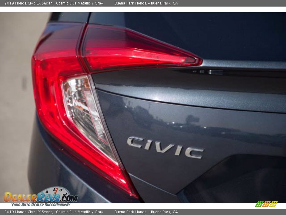 2019 Honda Civic LX Sedan Cosmic Blue Metallic / Gray Photo #12
