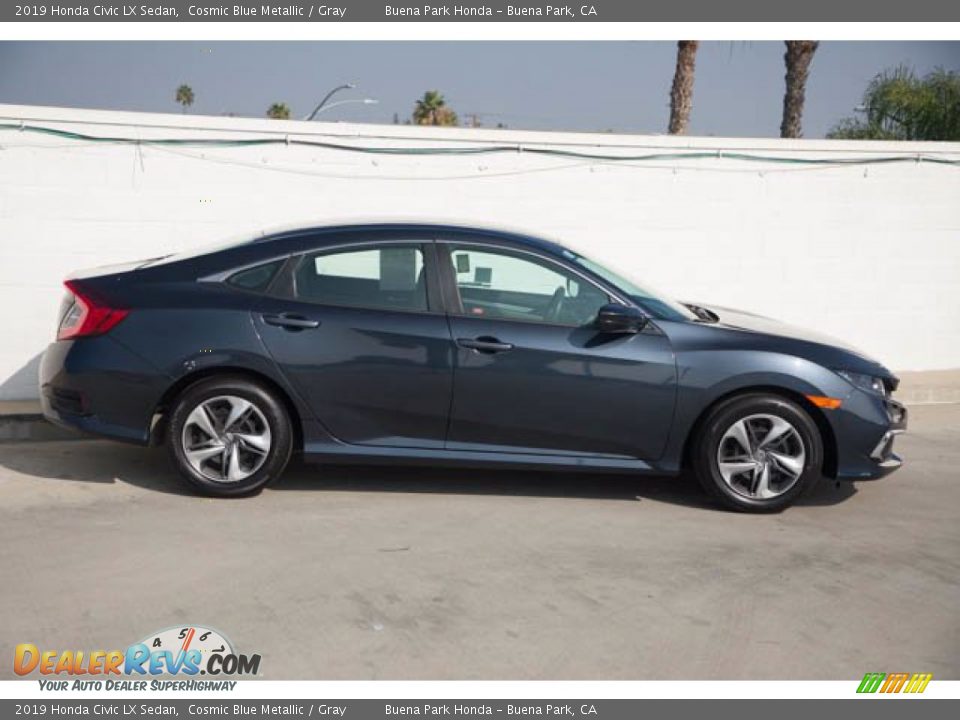 2019 Honda Civic LX Sedan Cosmic Blue Metallic / Gray Photo #14