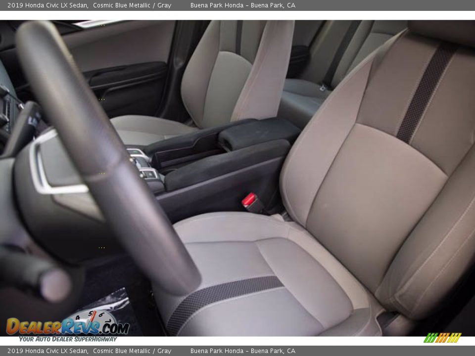2019 Honda Civic LX Sedan Cosmic Blue Metallic / Gray Photo #19