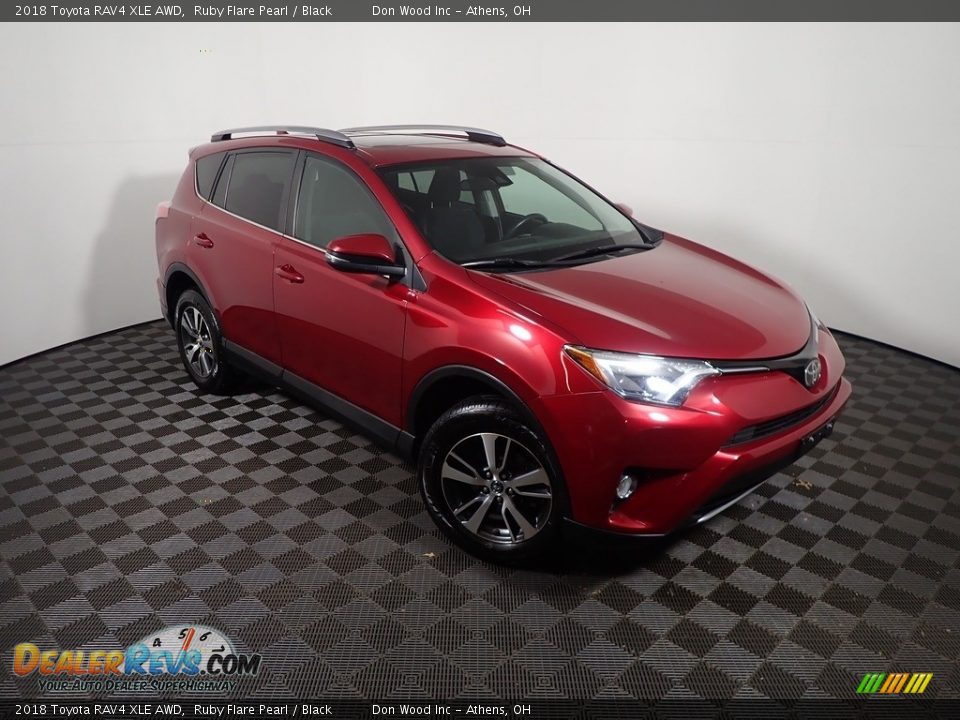2018 Toyota RAV4 XLE AWD Ruby Flare Pearl / Black Photo #4