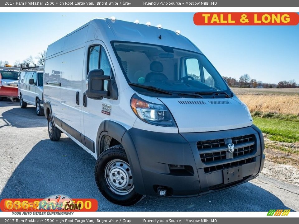 2017 Ram ProMaster 2500 High Roof Cargo Van Bright White / Gray Photo #1