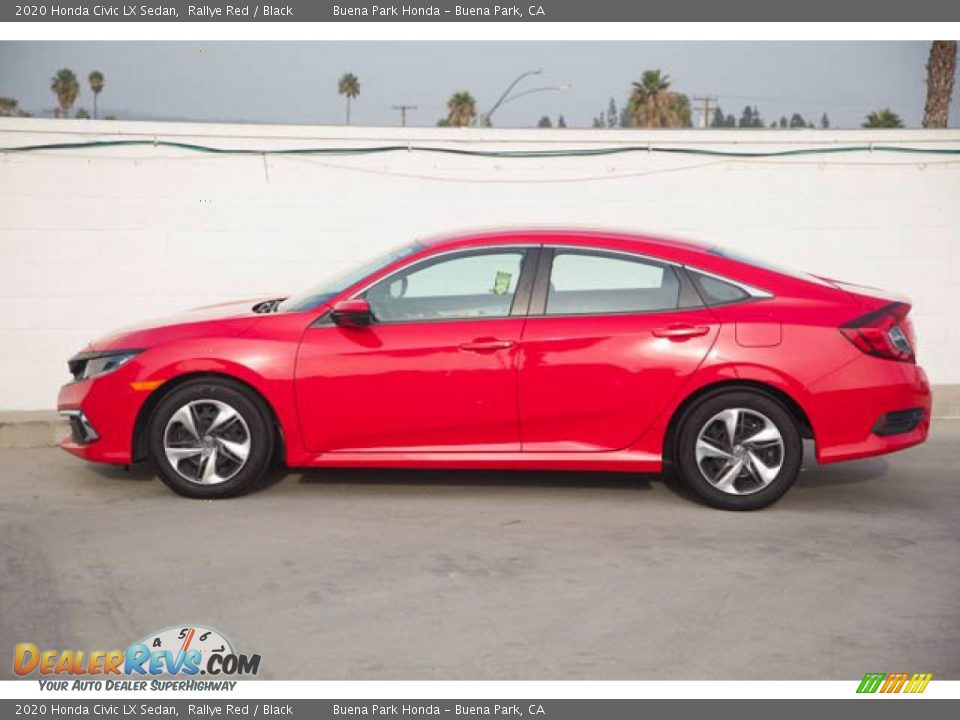 2020 Honda Civic LX Sedan Rallye Red / Black Photo #10