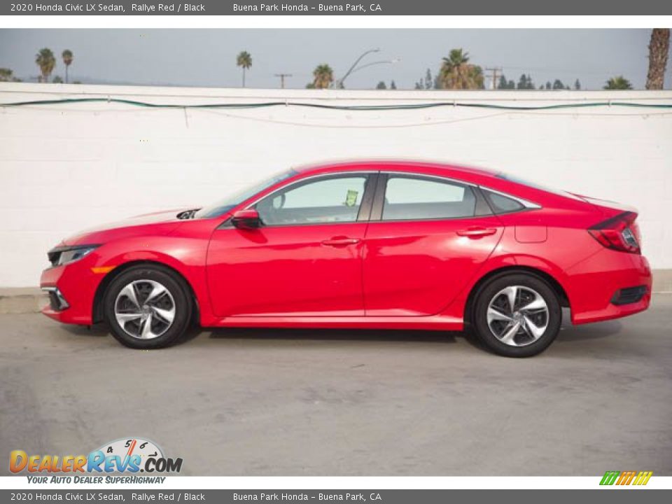 2020 Honda Civic LX Sedan Rallye Red / Black Photo #10