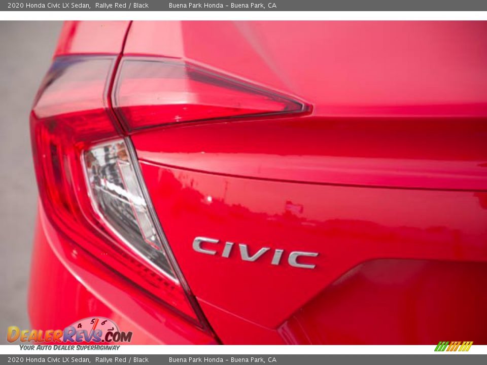2020 Honda Civic LX Sedan Rallye Red / Black Photo #12
