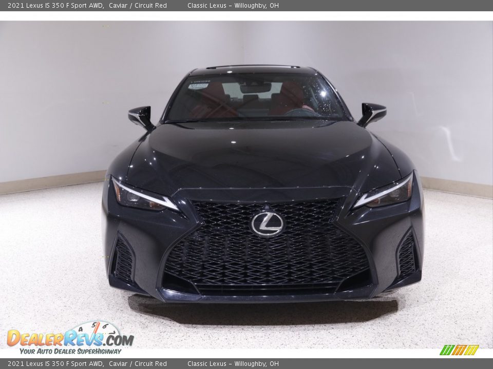 2021 Lexus IS 350 F Sport AWD Caviar / Circuit Red Photo #2