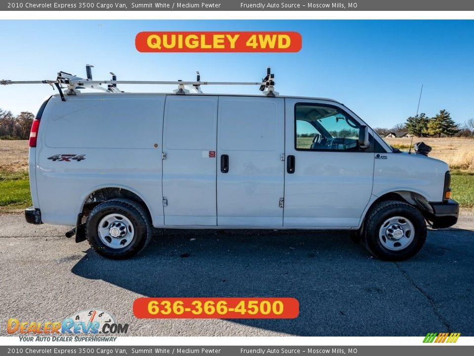 2010 Chevrolet Express 3500 Cargo Van Summit White / Medium Pewter Photo #1