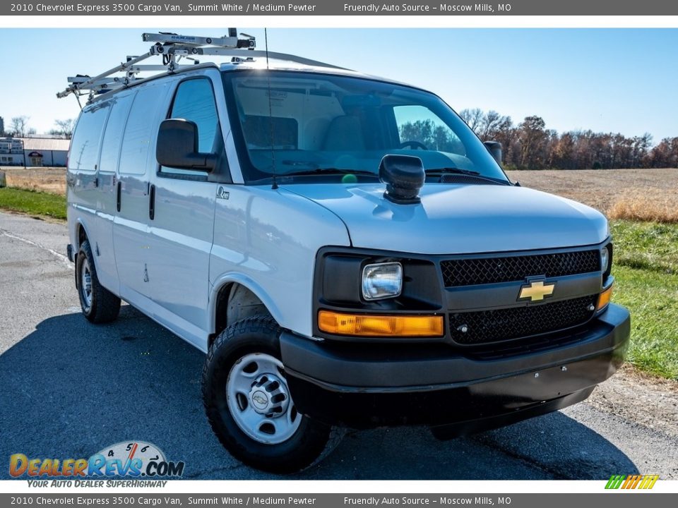 2010 Chevrolet Express 3500 Cargo Van Summit White / Medium Pewter Photo #2