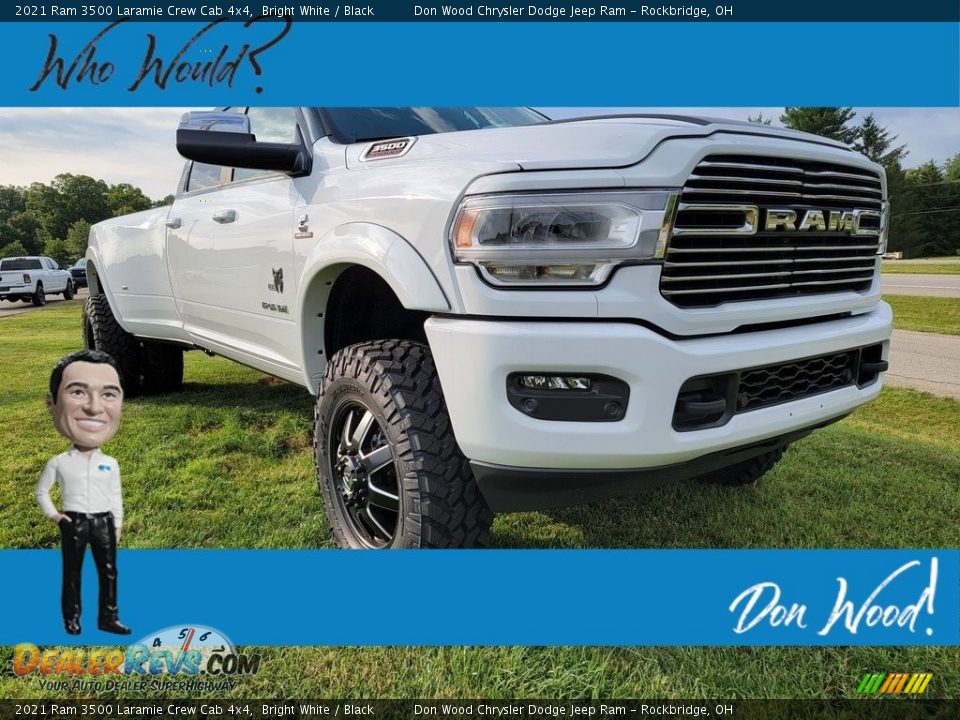 2021 Ram 3500 Laramie Crew Cab 4x4 Bright White / Black Photo #1