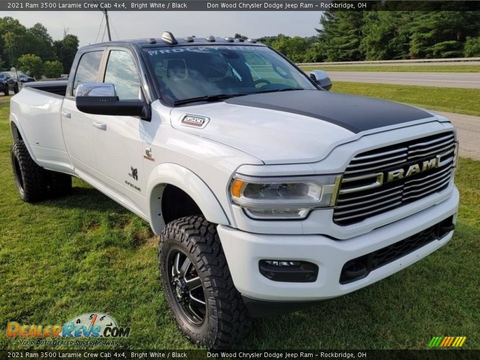 2021 Ram 3500 Laramie Crew Cab 4x4 Bright White / Black Photo #2