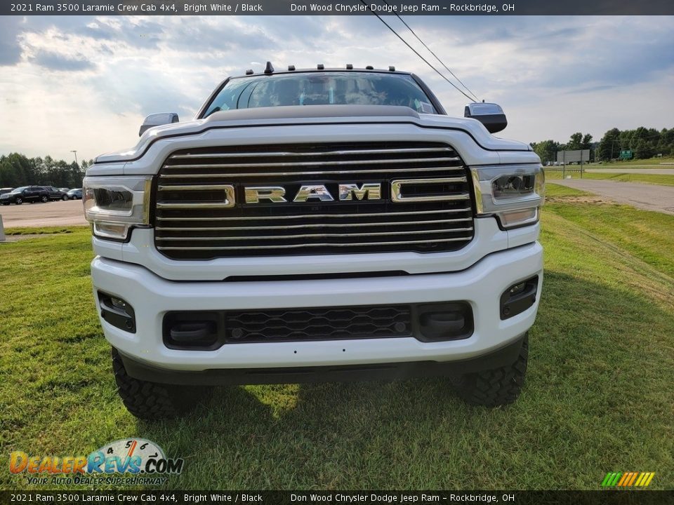 2021 Ram 3500 Laramie Crew Cab 4x4 Bright White / Black Photo #3