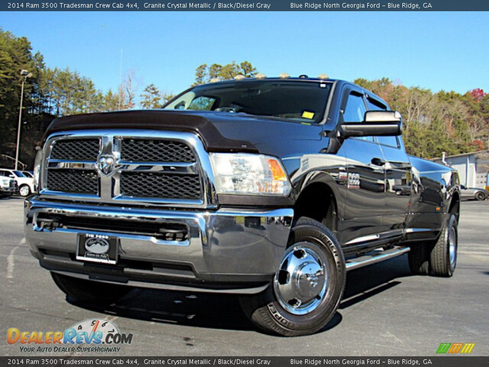 2014 Ram 3500 Tradesman Crew Cab 4x4 Granite Crystal Metallic / Black/Diesel Gray Photo #1