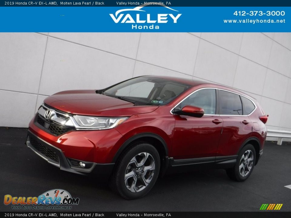 2019 Honda CR-V EX-L AWD Molten Lava Pearl / Black Photo #1