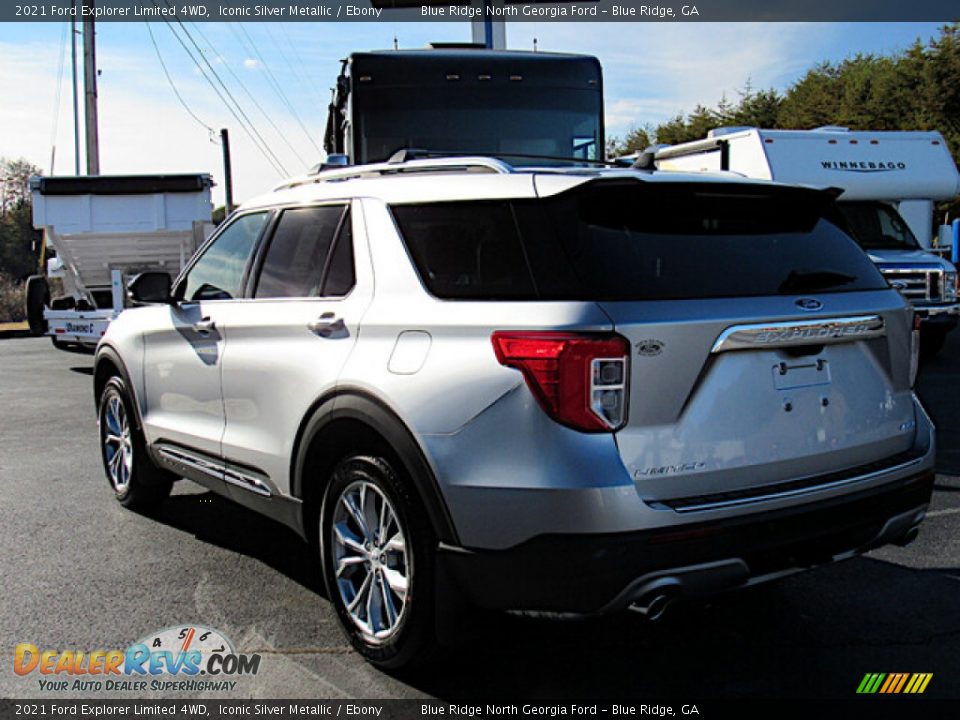 2021 Ford Explorer Limited 4WD Iconic Silver Metallic / Ebony Photo #3