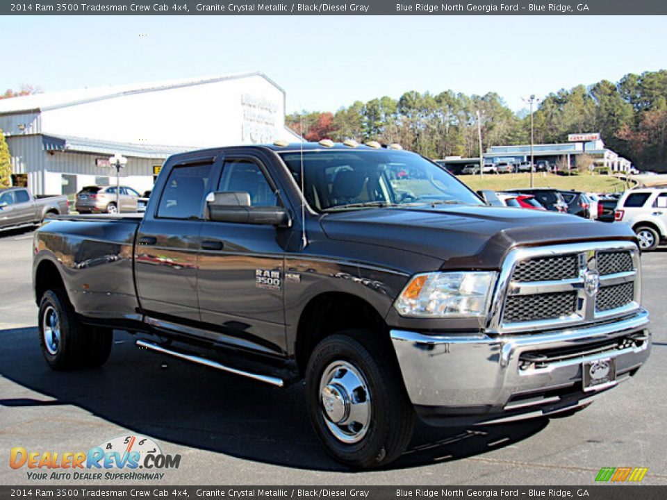 2014 Ram 3500 Tradesman Crew Cab 4x4 Granite Crystal Metallic / Black/Diesel Gray Photo #7