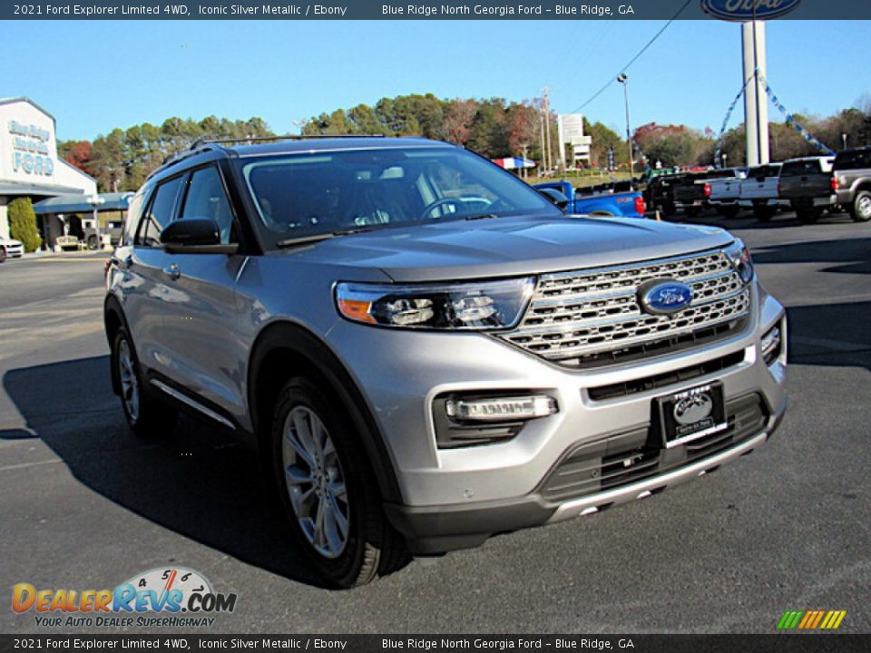 2021 Ford Explorer Limited 4WD Iconic Silver Metallic / Ebony Photo #7