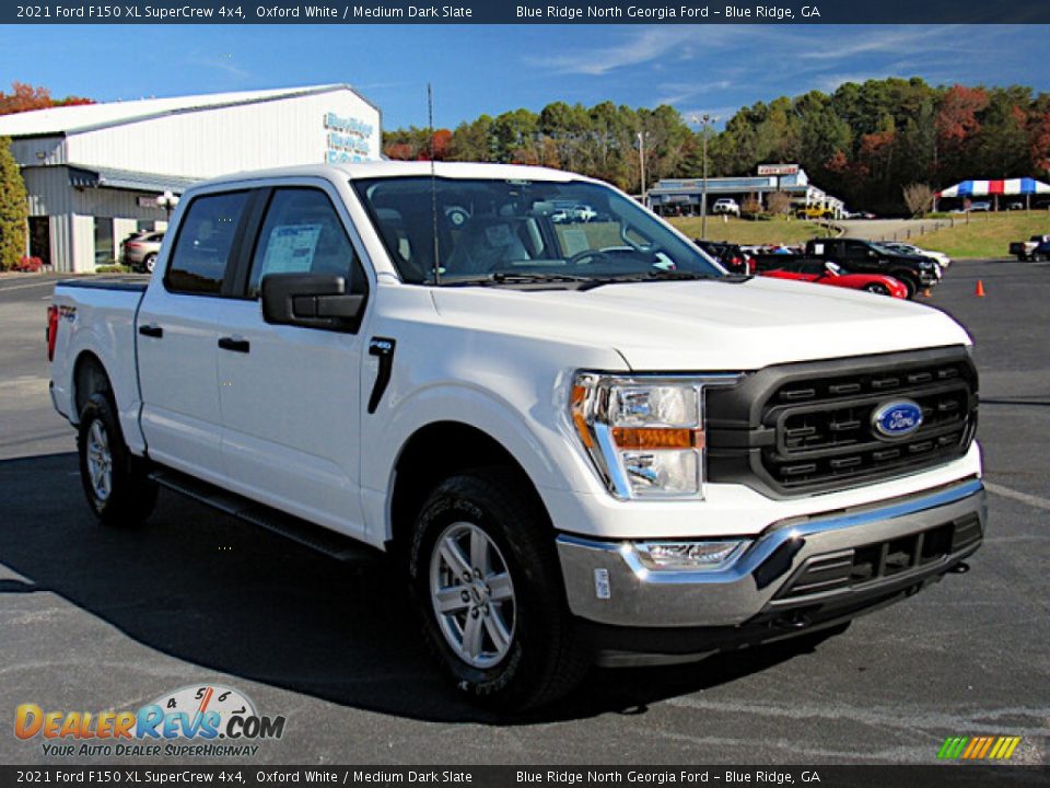 2021 Ford F150 XL SuperCrew 4x4 Oxford White / Medium Dark Slate Photo #7