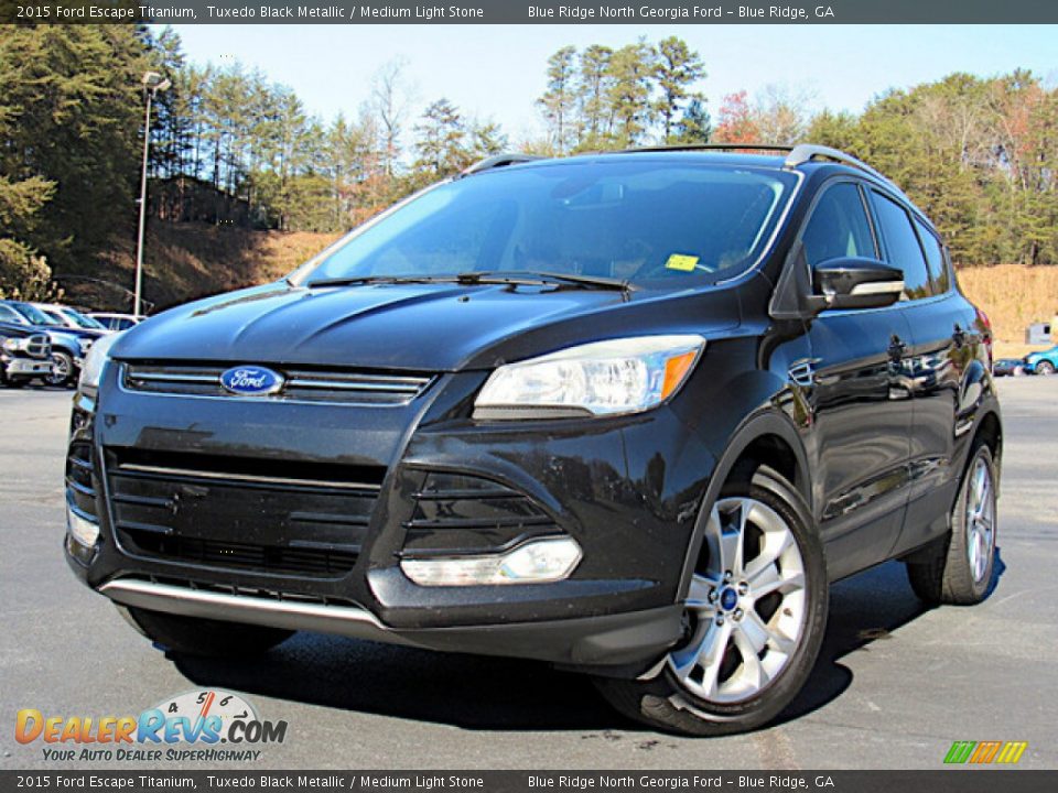 2015 Ford Escape Titanium Tuxedo Black Metallic / Medium Light Stone Photo #1