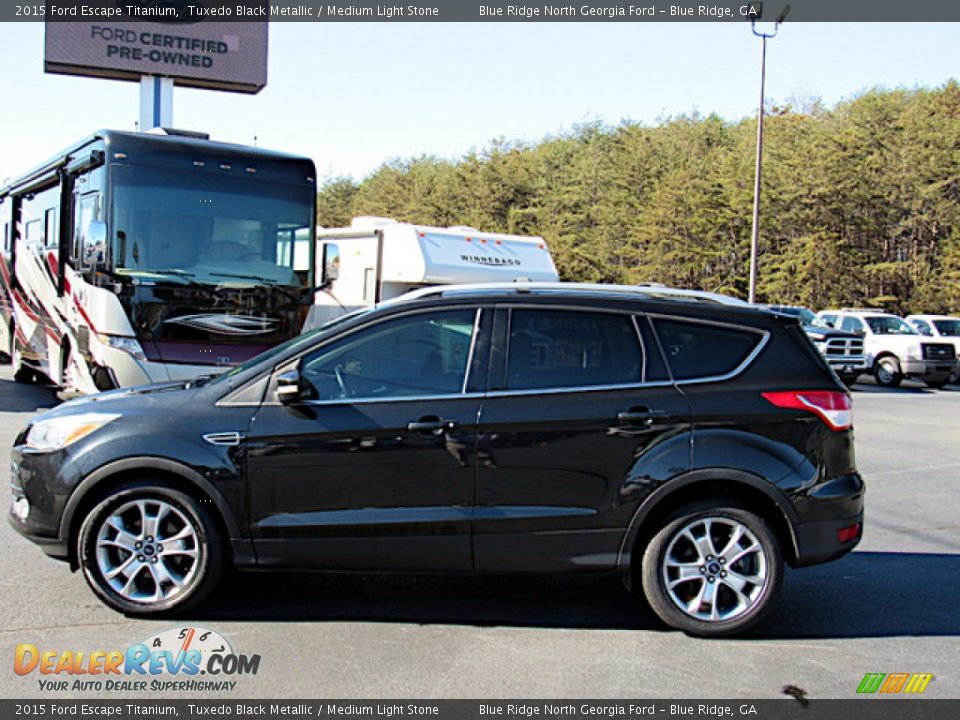 2015 Ford Escape Titanium Tuxedo Black Metallic / Medium Light Stone Photo #2