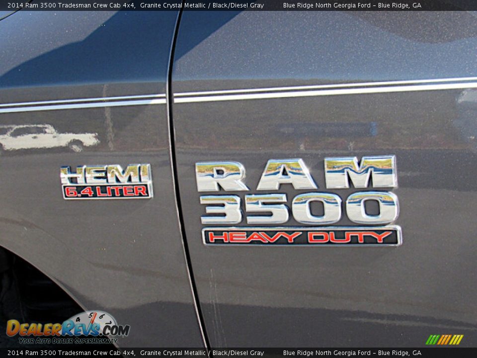 2014 Ram 3500 Tradesman Crew Cab 4x4 Granite Crystal Metallic / Black/Diesel Gray Photo #31