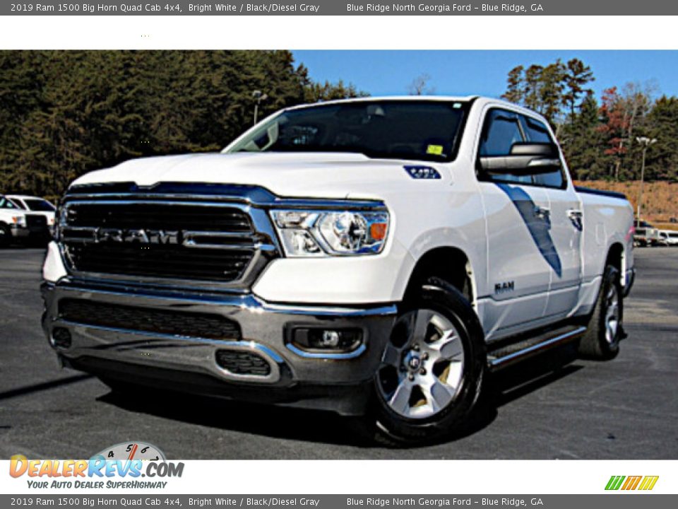 2019 Ram 1500 Big Horn Quad Cab 4x4 Bright White / Black/Diesel Gray Photo #1