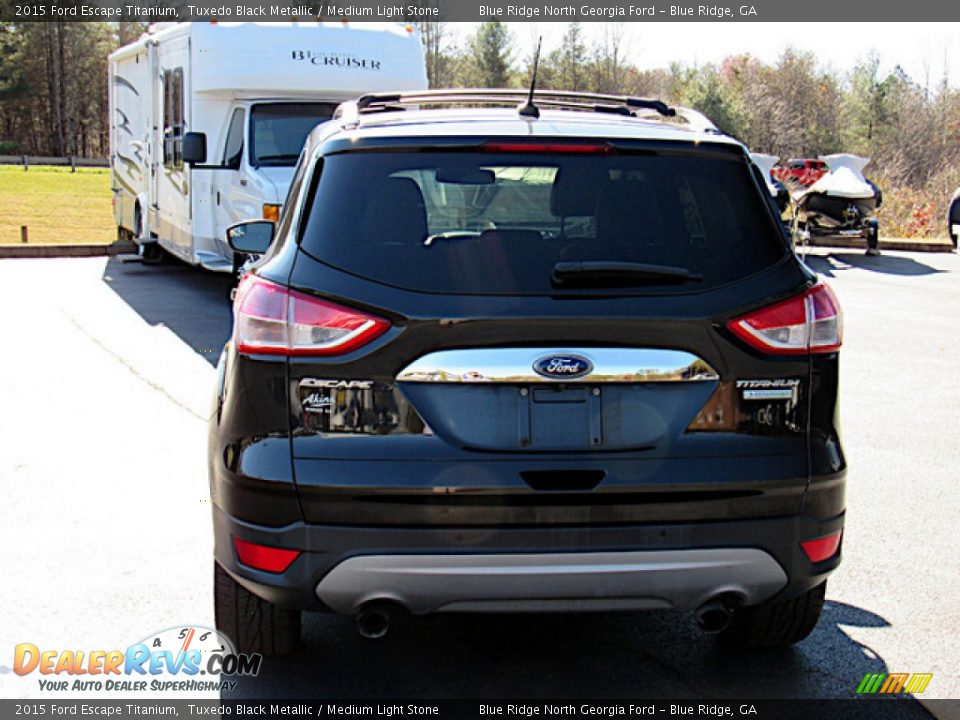 2015 Ford Escape Titanium Tuxedo Black Metallic / Medium Light Stone Photo #4