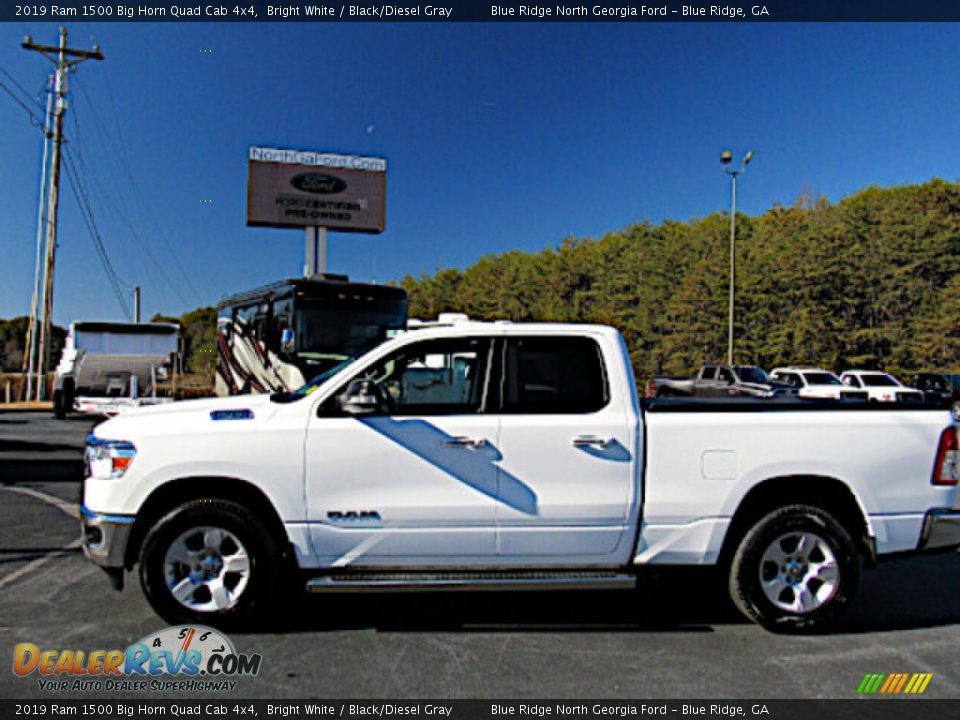 2019 Ram 1500 Big Horn Quad Cab 4x4 Bright White / Black/Diesel Gray Photo #2