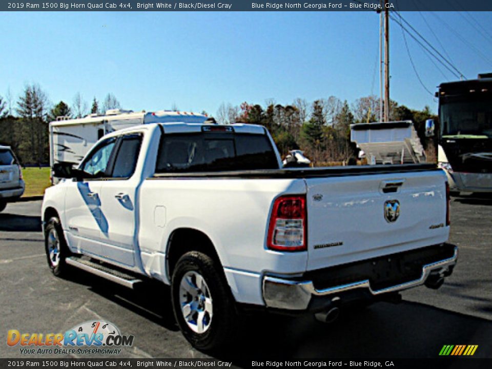 2019 Ram 1500 Big Horn Quad Cab 4x4 Bright White / Black/Diesel Gray Photo #3