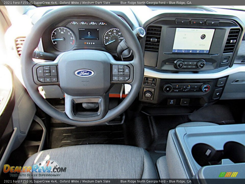 Dashboard of 2021 Ford F150 XL SuperCrew 4x4 Photo #14